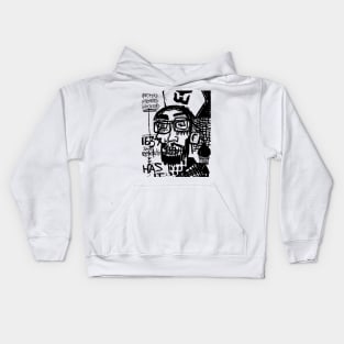 Hartford Doodle Black Kids Hoodie